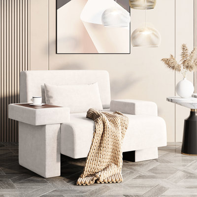 Fauteuil surdimensionné à conception asymétrique - base 48 po