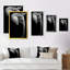 Éléphant d'Afrique en noir et blanc - Impression sur toile-716427362-716427363