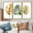 Toile avec cadre flottant or