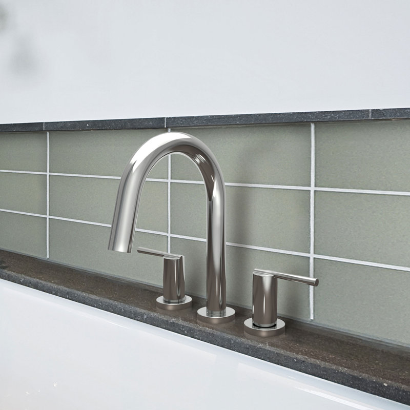 I2V 2 Handle Deck Roman Tub Faucet, Polished Chrome