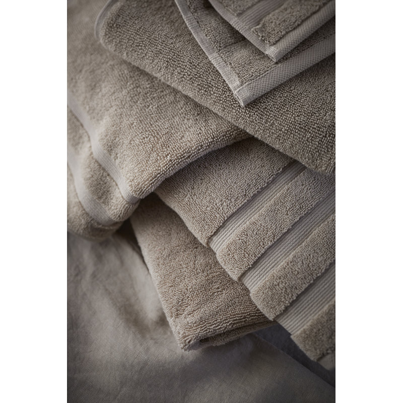 Bath Linens Washcloth with Terry Weave, Truffle