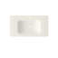 Meuble-lavabo de salle de bain en résine solide à surface solide - Finition blanc mat, 56,53 lb, 38,68 po de profondeur, 22,11 largeur, 6,94 de hauteur, s'adaptant à tout espace, grattoir, installation facile, silhouette élégante,