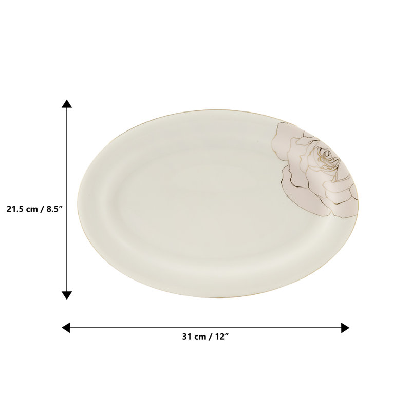 Plateau de porcelaine rose Goulding