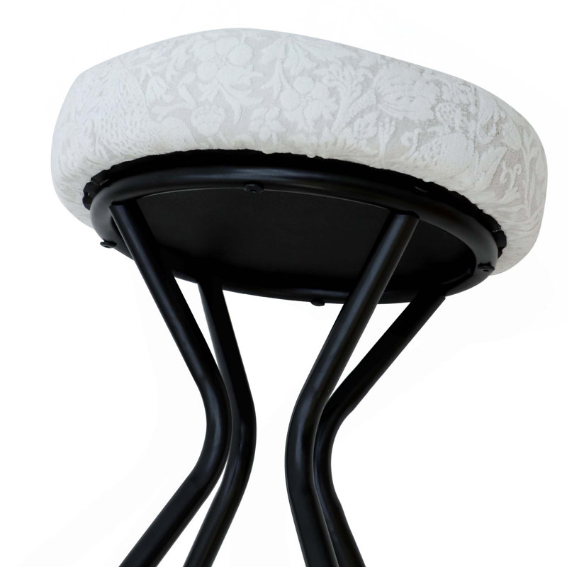 Tabouret de bar rembourré à hauteur de comptoir avec repose-pieds pour la cuisine et la salle à manger (ensemble de 2)
