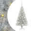 vidaXL Christmas Tree with 300 LEDs with Stand Silver PET-1402207877