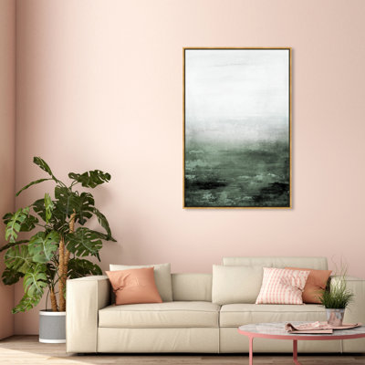 " Abstract Sail To The Moon Hunter Green " Painting Print