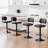Adjustable Height 360° Swivel Bar Stools With Upholstered Backrest-1334647024