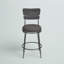 Tabouret de bar pivotant avec dossier en bois de 26 po Morford