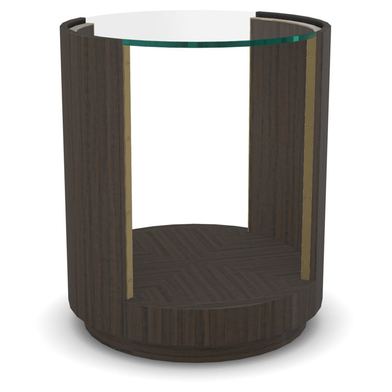 Axis Glass End Table, Havana