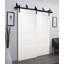 Portes coulissantes de style grange pour placard, 91,4 x 213,4 cm (36 x 84 pouces), Mela 7001, blanc mat, rails modernes de 2 m (6,6 pi), quincaillerie, bois massif, portes de placard de chambre à coucher-58143930