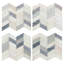 Elizabeth Sutton Meta Glossy Glass Chevron Mosaic Tile-941985677