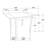 Rectangular 52-Inch Extension Dining Table, Cappuccino