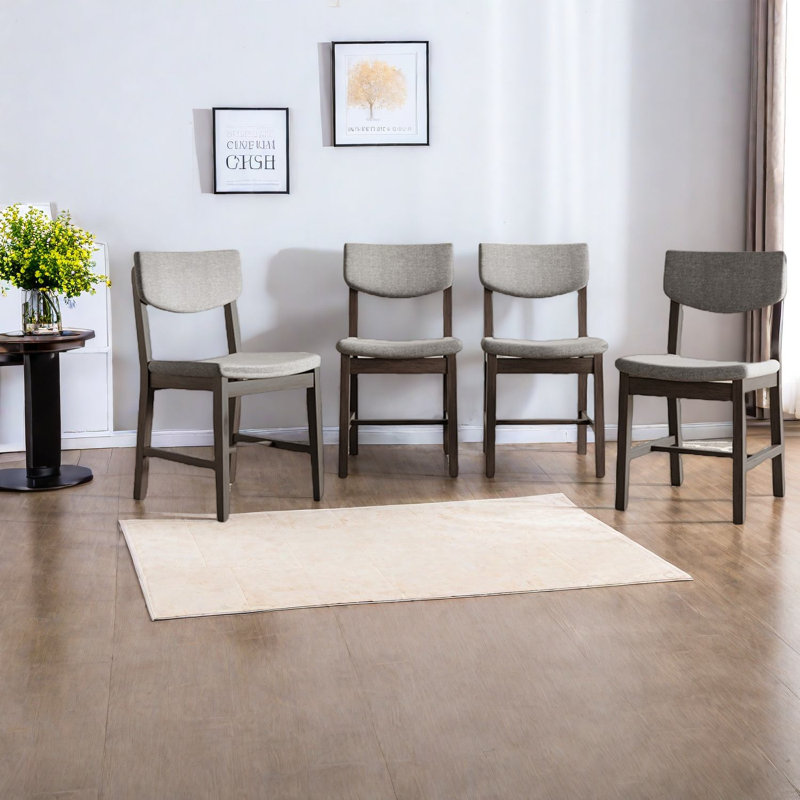 Rustic Farmhouse Dining Chairs, Solid Wood, Upholstered, Multipurpose