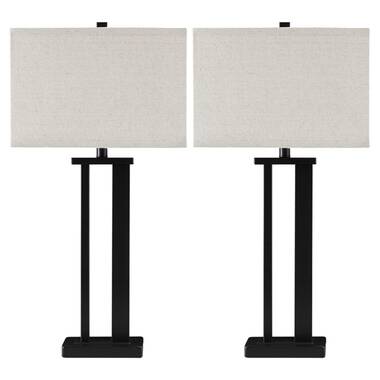 Orren Ellis Jacinda 29.5 Silver Table Lamp Set & Reviews
