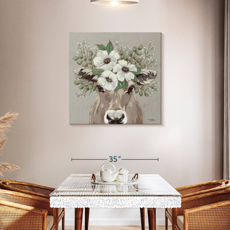 Brampt Flora The Jersey Cow, 36" H x 36" W