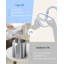 Stainless Steel Humidifier Dishwasher Safe, 4L/1Gal Cool Mist Humidifiers for Bedroom, Easy Clean Humidifier Large Room, Humidifiers for Baby Nursery Living Room Office Plant, White-86860386