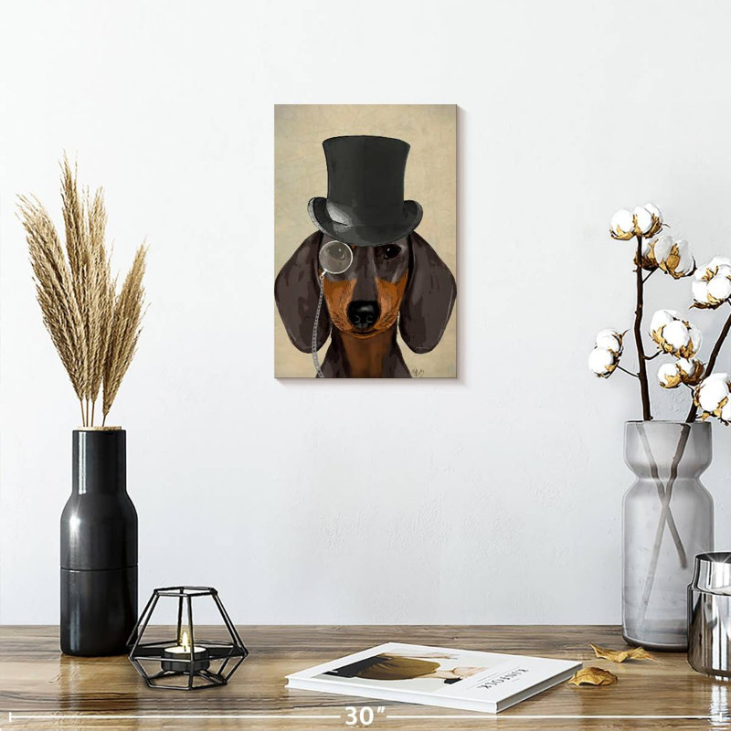 Chien et teckel Ketti, H 12 po x l 8 po