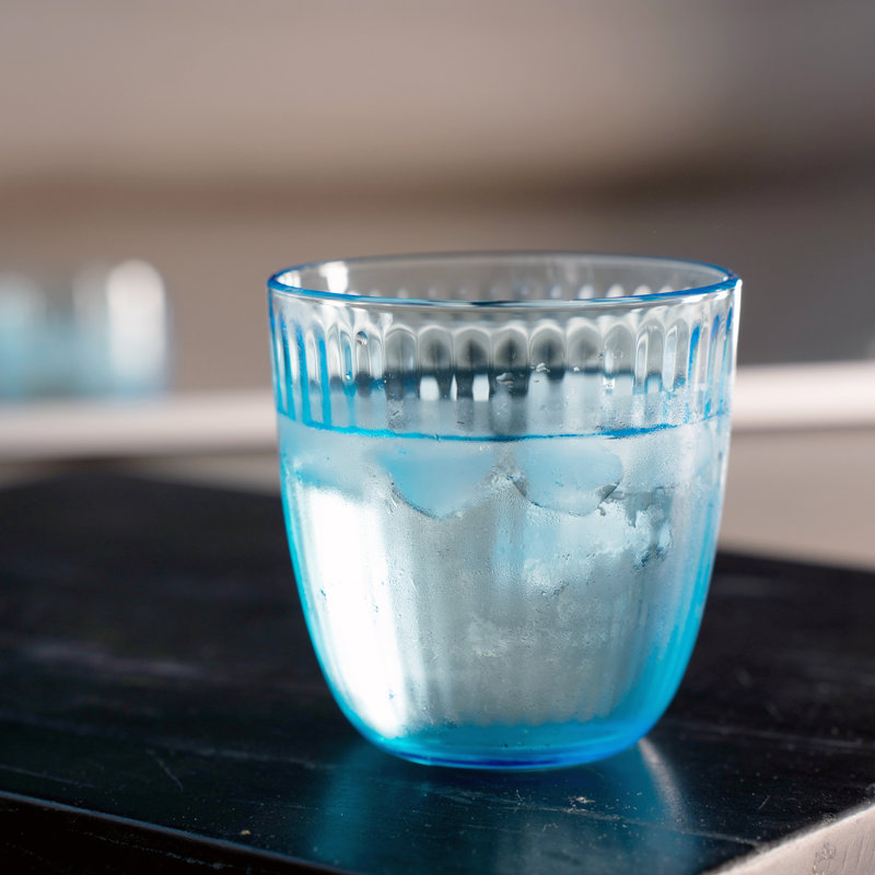 Verres à eau Line Line, 9,75 oz, Bleu