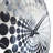 Blue And White Marble River I - Abstract Marble Wall Clock-101237092