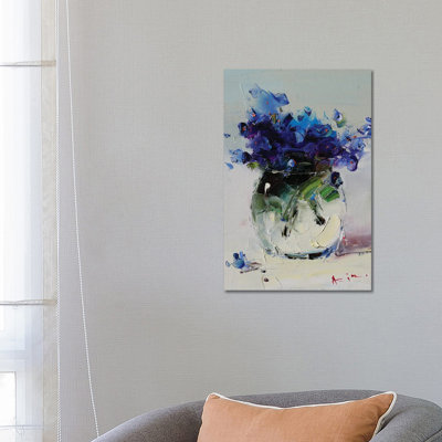 Blue Bouquet In A Glass by Aziz Sulaimanov - Gallery-Wrapped Canvas Giclée on Canvas