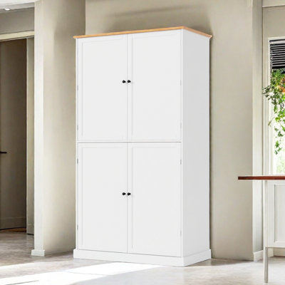 Heins French Doors Kitchen Pantry with Shelves by Red Barrel Studio