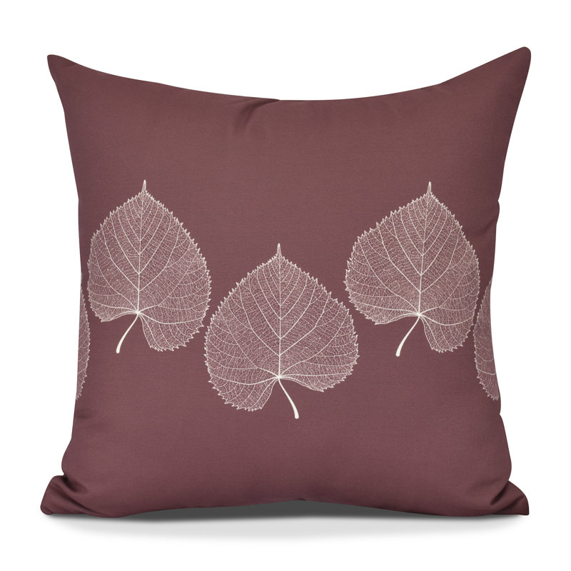 Goals, Gourds, And Gatherings Floral Reversible Throw Pillow, 16" H x 16" W, Brick Red