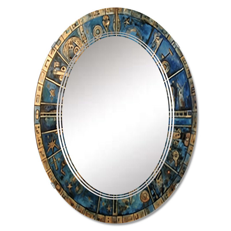 Apogeeville - Miroir mural moderne ovale, 36 po x 24 po