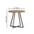 Round Dining Table for 4, 31.5 Inch Compact MDF Top with Black Metal Legs, Rich Brown