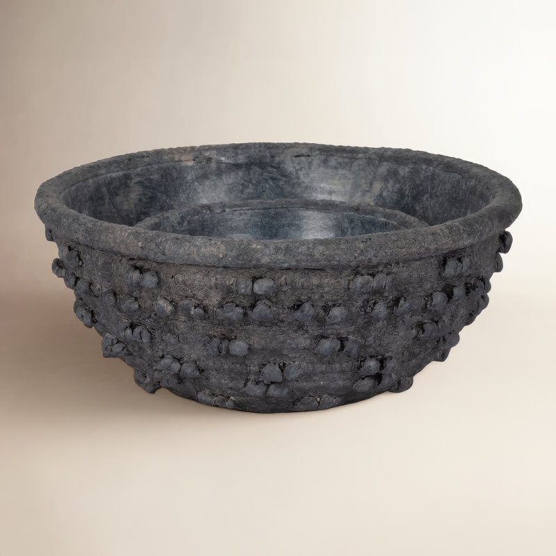 Bol décoratif en terre cuite avec forme conique - bols décoratifs avec détails texturés pour décoration intérieure moderne - ensemble de 2, 12, 8