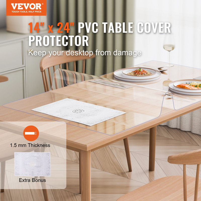 Protecteur de table en PVC, L 14 po x L 24 po