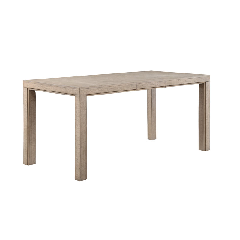 Delver Extendable Solid Wood Dining Table, Gray, 36"H x 60"L x 38"W