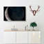 Crescent Moon Shadow In Abstract - Wrapped Canvas Print-55315364
