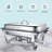 Chafing Dish Buffet Set 8 Qt 4 Pack Stainless Steel,buffet Servers And Warmers Chaffing Servers With Covers Folding Stand Food Warmer For Parties Buffets