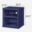 Table de chevet bleue avec tablette ouverte-669067435