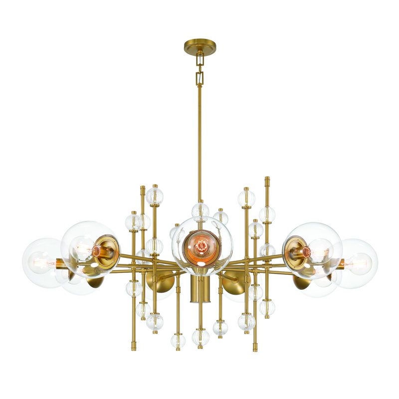 Traiton 9 - Light Dimmable Globe Chandelier