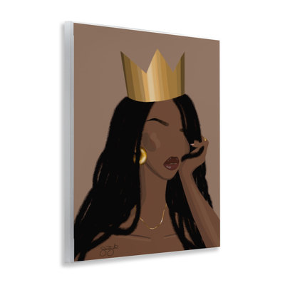 Plaque murale femme couronnée Regal, design par Sierra Siler