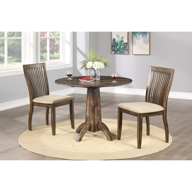 Solid Wood Slat Back Fabric Chair
