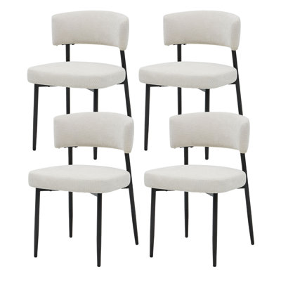 Curved Back Upholstered Dining Chair