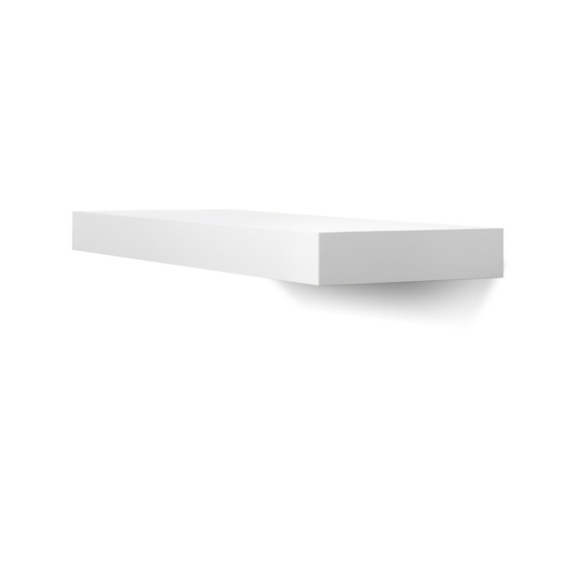 Tablette murale Balda, Blanc pur, H 2 po x l 35 po x P 9 po