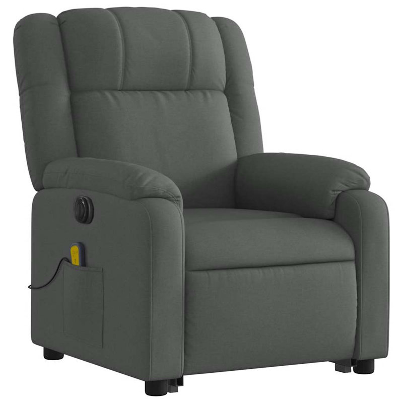 Fauteuil de massage, Électrique, Polyester gris foncé
