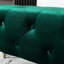 Banc en velours sans dossier avec capitonnage à boutons et pieds en métal doré - 50 po x 20,5 po 18 po, installation facile classique