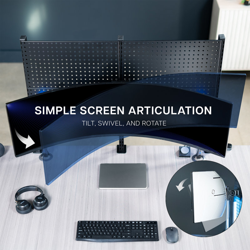 Support pour panneau perforé VIVO Ultrawide