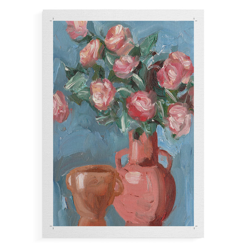 Rosa Blooms I - Impression sur toile seulement - NON-CADRE, H 18 po x l 12 po