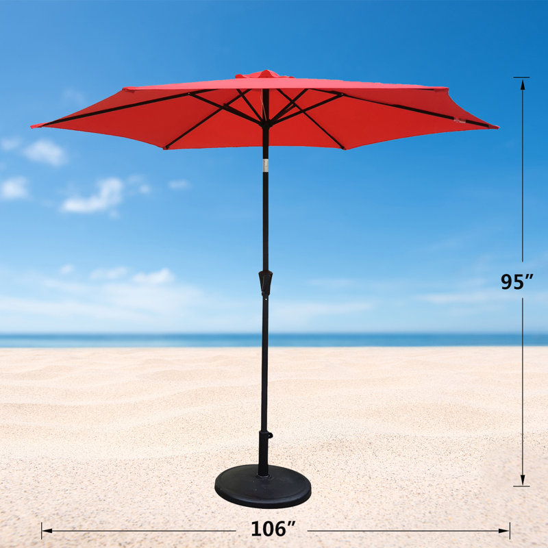 Parasol 8 pi 10 po Neorah, Rouge