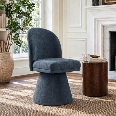 Upholstered Fabric Swivel Accent Chair