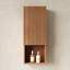 Armoire de salle de bain murale, armoire de rangement étroite avec porte et tablettes