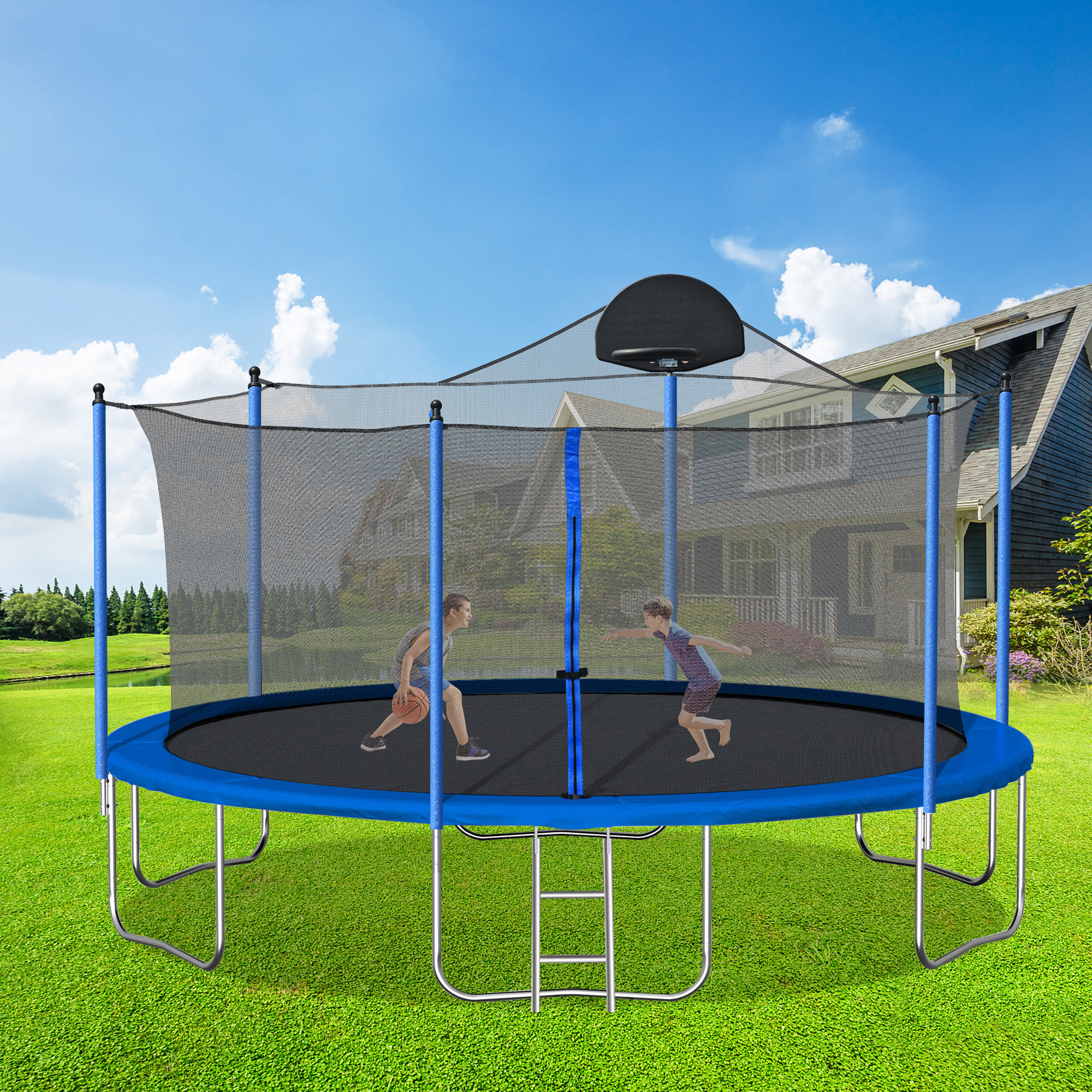 Trampoline 167cm Avec Filet De Sécurité - Pour Enfants 3-8 Ans - Maison Et Jardin | SPORT ET