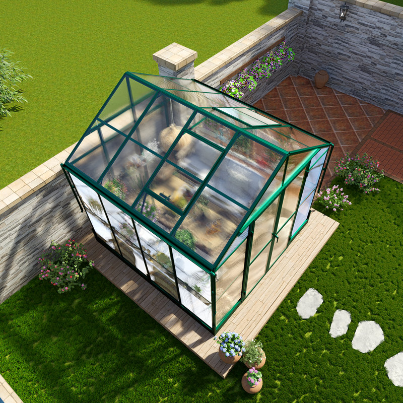  AMERLIFE Polycarbonate Greenhouse with Quick-Connect System, 91" D, Green