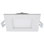 10 Watt LED Direct Wire Downlight Edge-Lit 4-Inch CCT Selectable Square Remote Driver