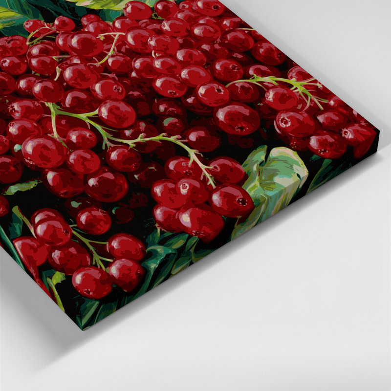 Fruit, groseille rouge, art mural sur toile